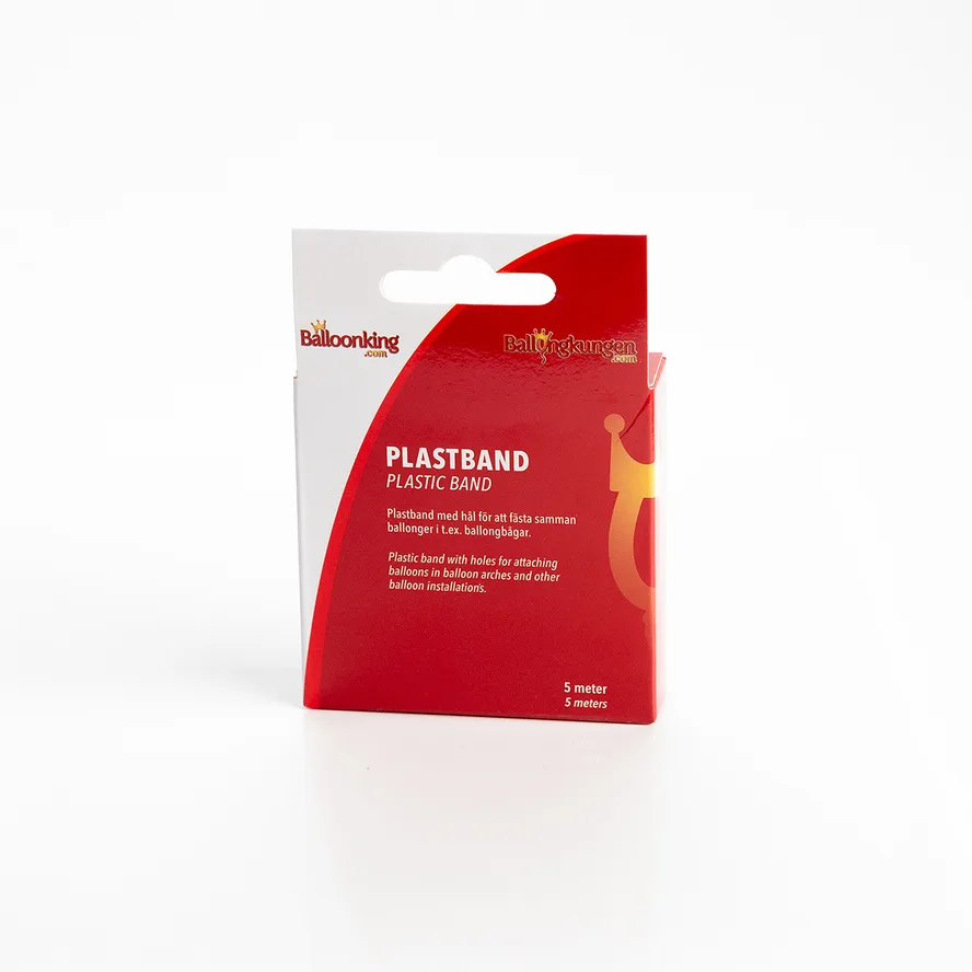 Butiksförpackning för plastband - baksida.